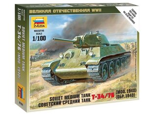 Konstruktorius Zvezda - Soviet Medium Tank T-34/76 (mod.1940), 1/100, 6101 kaina ir informacija | Klijuojami modeliai | pigu.lt
