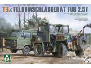 Сборная пластиковая модель Takom - T3 & Feldumschlaggerat Fug 2.5t, 1/35, 2141 цена и информация | Конструкторы и кубики | pigu.lt