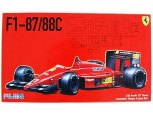 Сборная пластиковая модель Fujimi - Ferrari F1-87/88C, 1/20, 09198 цена и информация | Конструкторы и кубики | pigu.lt