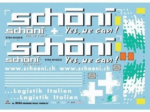 Konstruktorius Italeri - Curtainside Trailer "Schoeni.ch", 1/24, 3918 kaina ir informacija | Konstruktoriai ir kaladėlės | pigu.lt