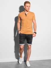 Marškinėliai vyrams Ombre S1390, geltoni kaina ir informacija | Vyriški marškinėliai | pigu.lt
