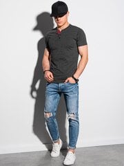 Marškinėliai vyrams Ombre S1390, juodi kaina ir informacija | Vyriški marškinėliai | pigu.lt