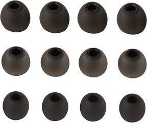 Запасные cиликоновые насадки для наушников Xcessor. 12 шт. Размер: несколько размеров, прозрачный / белый цена и информация | Теплая повязка на уши, черная | pigu.lt
