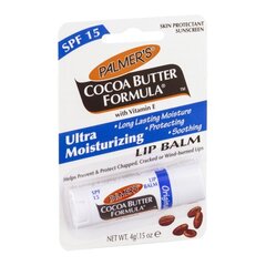 Увлажняющий бальзам для губ с маслом какао с SPF15 Palmers Cocoa butter formula, 4 г цена и информация | Помады, бальзамы, блеск для губ | pigu.lt