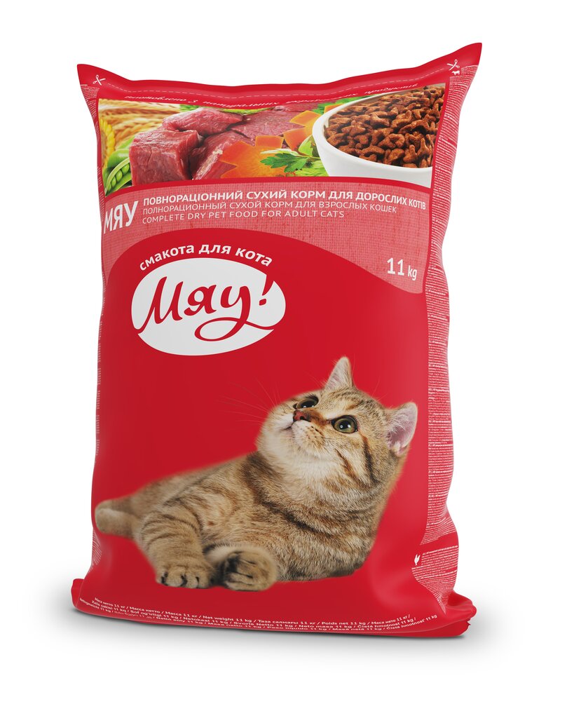 MIAU visavertis sausas maistas katėms su kalakutiena ir sodo žole, 11kg. kaina ir informacija | Sausas maistas katėms | pigu.lt