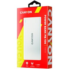 Canyon PB-106 10000 mAh цена и информация | Зарядные устройства Power bank | pigu.lt