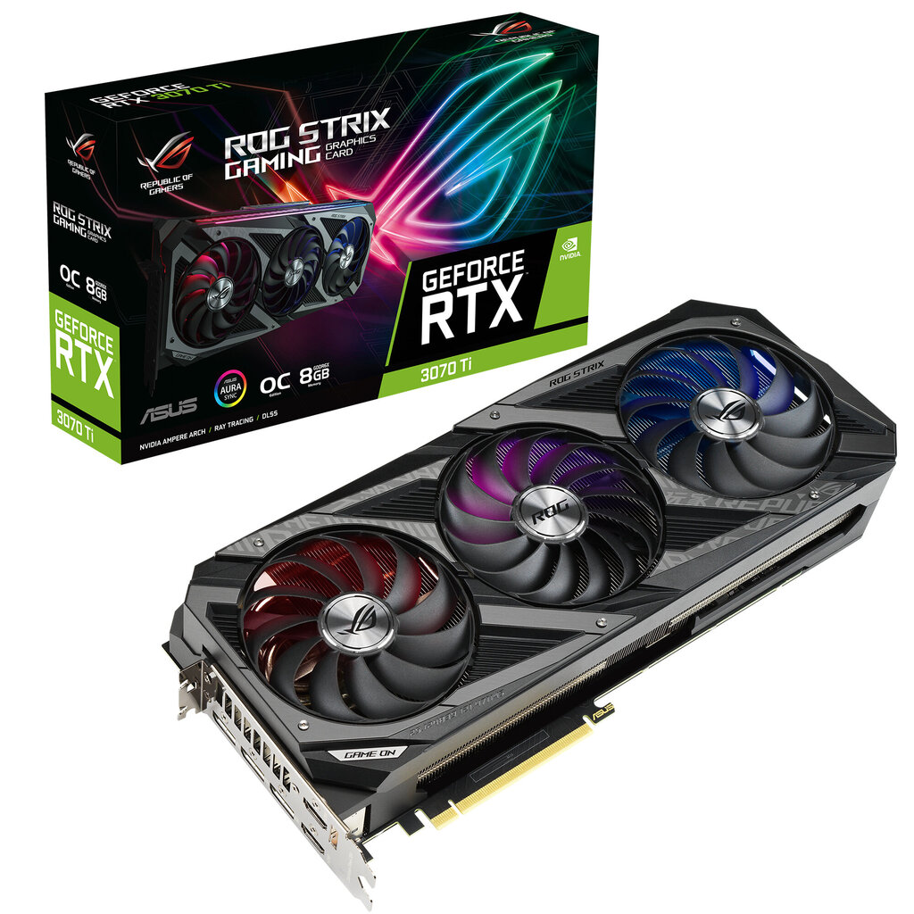 Asus Rog Strix RTX 3070 Ti O8G Gaming цена и информация | Vaizdo plokštės (GPU) | pigu.lt