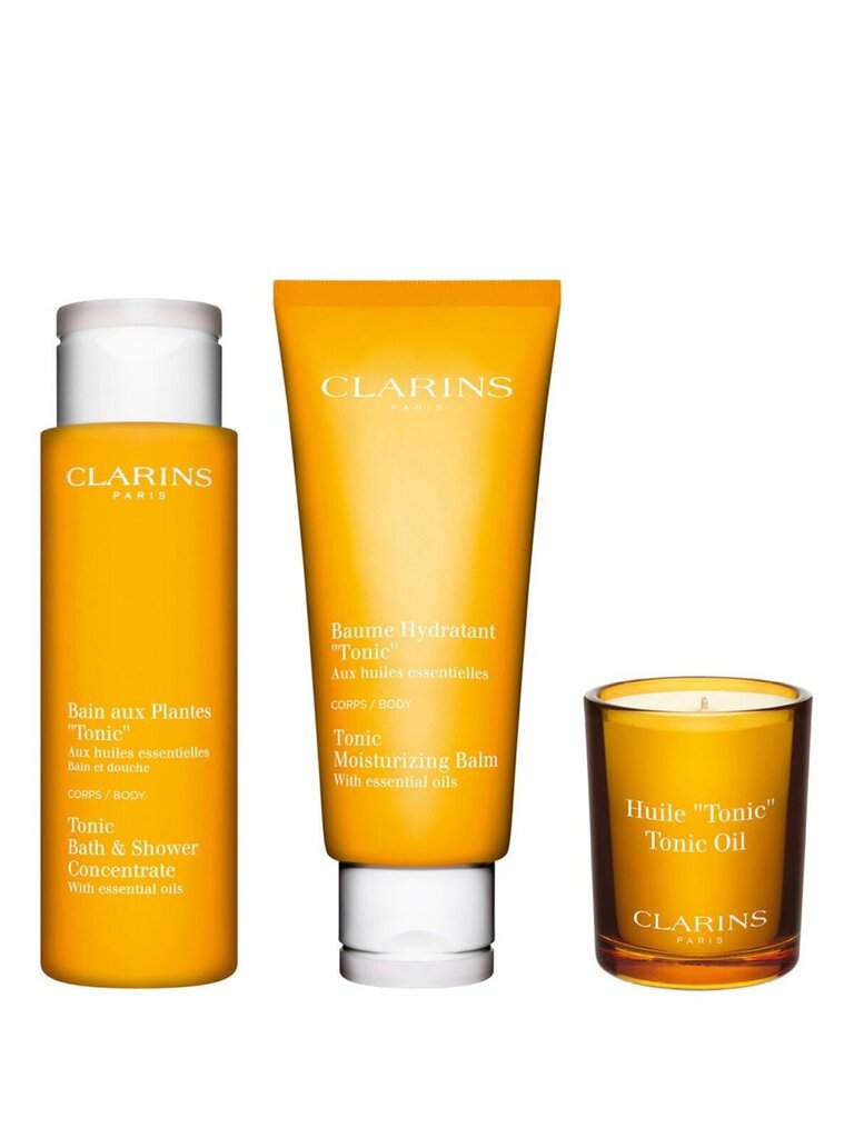 Kūno priežiūros priemonių rinkinys Clarins Spa at Home kaina ir informacija | Dušo želė, aliejai | pigu.lt