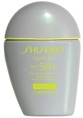 Крем-пудра Shiseido Sports BB SPF50 + 30 мл, Very Dark цена и информация | Пудры, базы под макияж | pigu.lt