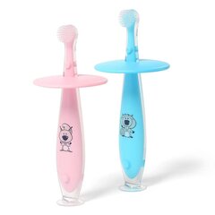 Зубные щетки для детей BabyOno, 6 мес+, розовый/голубой цвет цена и информация | Зубные щетки, пасты | pigu.lt