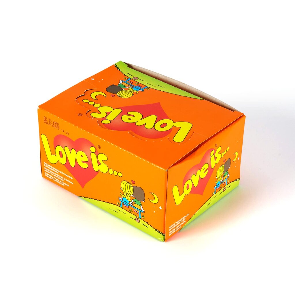 Love is Orange-Pineapple Kramtomoji guma, 4.2 g x 100 vnt kaina ir informacija | Saldumynai | pigu.lt