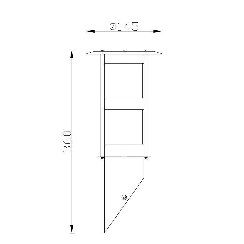 Sieninis lauko šviestuvas G.LUX GH-213-SS kaina ir informacija | Lauko šviestuvai | pigu.lt