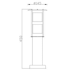 Lauko šviestuvas G.LUX GH-213-450-SS kaina ir informacija | Lauko šviestuvai | pigu.lt