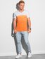 Marškinėliai vyrams Ombre S1380, oranžiniai цена и информация | Vyriški marškinėliai | pigu.lt