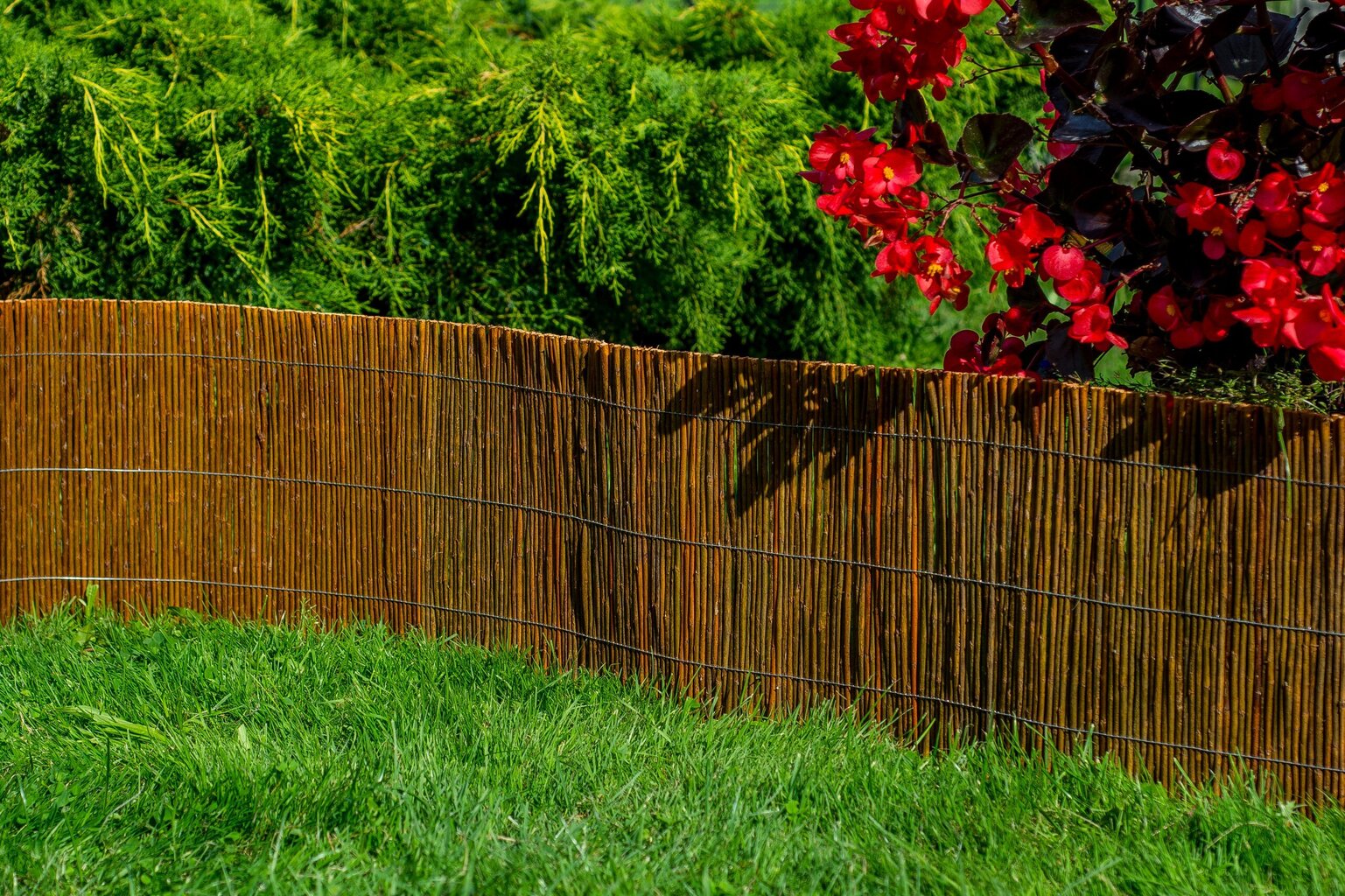 Karklinių vytelių pakabinama tvora/uždanga, 500x140 kaina ir informacija | Tvoros ir jų priedai | pigu.lt