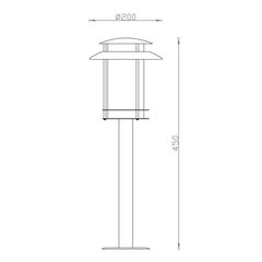 Уличный светильник G.LUX DH-3001D-450 цена и информация | Уличные светильники | pigu.lt