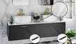 Dviguba vonios spintelė Besco Floo 160 su Slim marble stalviršiu, juoda цена и информация | Vonios spintelės | pigu.lt