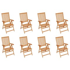 Atlošiamos sodo kėdės su pagalvėlėmis, 8vnt. kaina ir informacija | Lauko kėdės, foteliai, pufai | pigu.lt