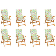 Atlošiamos sodo kėdės su pagalvėlėmis, 8vnt. цена и информация |  Садовые стулья, кресла, пуфы | pigu.lt