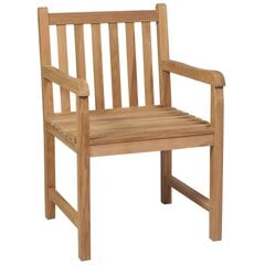 Lauko kėdės, 8vnt., tikmedžio medienos masyvas цена и информация | Садовые стулья, кресла, пуфы | pigu.lt
