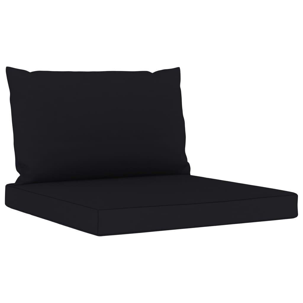 Pagalvėlės sofai iš palečių, 2 vnt, juodos kaina ir informacija | Pagalvės, užvalkalai, apsaugos | pigu.lt