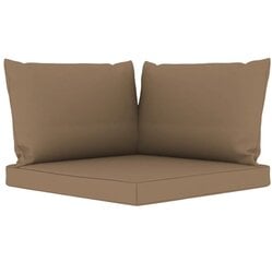 Pagalvėlės sofai iš palečių, 3 vnt, rudos kaina ir informacija | Pagalvės, užvalkalai, apsaugos | pigu.lt