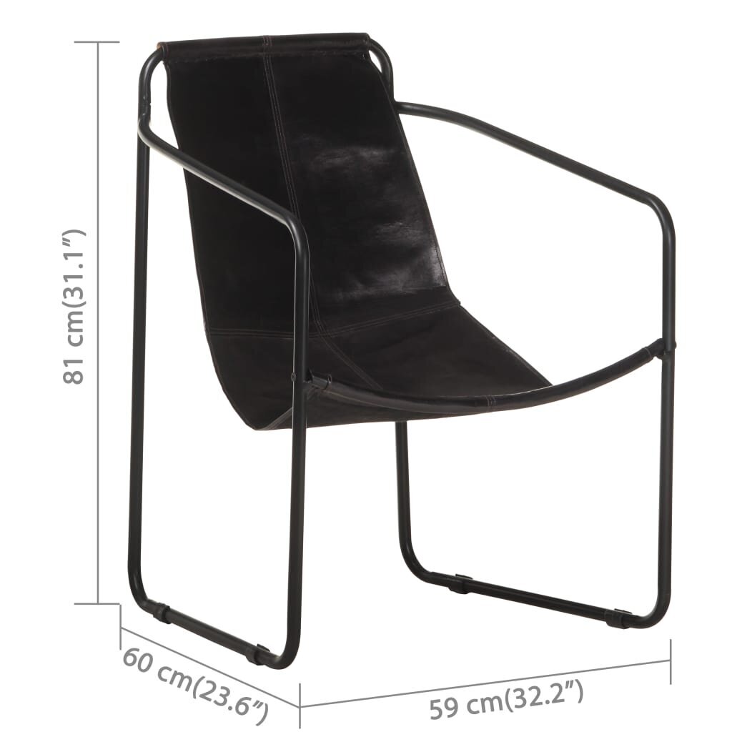 Poilsio krėslas, juodos spalvos kaina ir informacija | Lauko kėdės, foteliai, pufai | pigu.lt
