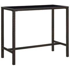Sodo baro stalas, 130x60x110 cm, rudas kaina ir informacija | Lauko stalai, staliukai | pigu.lt