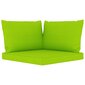 vidaXL Sodo komplektas su žaliomis pagalvėlėmis, 6 dalių, pušis цена и информация | Lauko baldų komplektai | pigu.lt