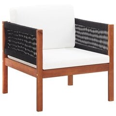 vidaXL Sodo kėdė su pagalvėle, akacijos medienos masyvas kaina ir informacija | Lauko kėdės, foteliai, pufai | pigu.lt