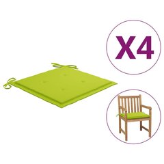 Sodo kėdės pagalvėlės, 4vnt., žalios, 50x50x4cm, audinys kaina ir informacija | Pagalvės, užvalkalai, apsaugos | pigu.lt
