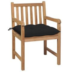Sodo kėdės su juodomis pagalvėlėmis, 2vnt. kaina ir informacija | Lauko kėdės, foteliai, pufai | pigu.lt