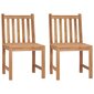 vidaXL Sodo kėdės su pagalvėlėmis, 2vnt., tikmedžio medienos masyvas kaina ir informacija | Lauko kėdės, foteliai, pufai | pigu.lt