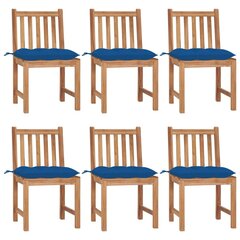 Sodo kėdės su pagalvėlėmis, 6vnt. kaina ir informacija | Lauko kėdės, foteliai, pufai | pigu.lt