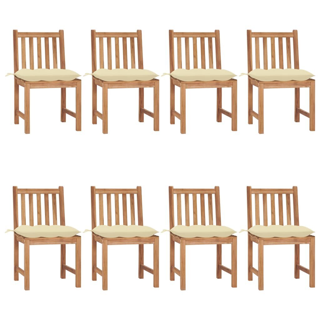 Sodo kėdės su pagalvėlėmis, 8vnt. kaina ir informacija | Lauko kėdės, foteliai, pufai | pigu.lt