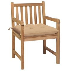 Sodo kėdės su smėlio spalvos pagalvėlėmis, 2vnt. kaina ir informacija | Lauko kėdės, foteliai, pufai | pigu.lt