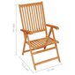 vidaXL Sodo kėdės su taupe spalvos pagalvėlėmis, 2vnt., tikmedis цена и информация | Lauko kėdės, foteliai, pufai | pigu.lt