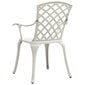 vidaXL Sodo kėdės, 2vnt., baltos spalvos, lietas aliuminis kaina ir informacija | Lauko kėdės, foteliai, pufai | pigu.lt