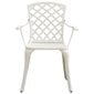 vidaXL Sodo kėdės, 2vnt., baltos spalvos, lietas aliuminis kaina ir informacija | Lauko kėdės, foteliai, pufai | pigu.lt