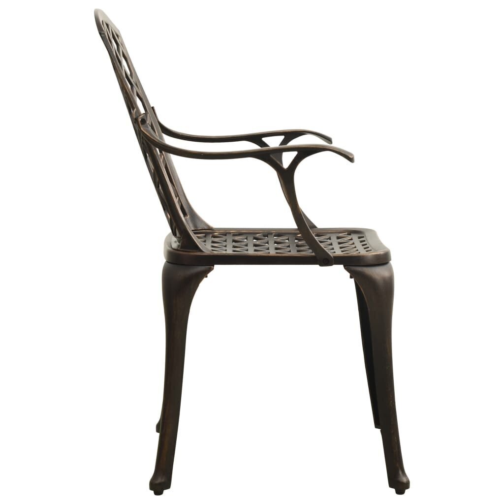 Sodo kėdės, 2vnt., bronzinės, lietas aliuminis kaina ir informacija | Lauko kėdės, foteliai, pufai | pigu.lt