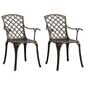 Sodo kėdės, 2vnt., bronzinės, lietas aliuminis kaina ir informacija | Lauko kėdės, foteliai, pufai | pigu.lt
