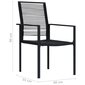 vidaXL Sodo kėdės, 2vnt., juodos spalvos, PVC ratanas цена и информация | Lauko kėdės, foteliai, pufai | pigu.lt