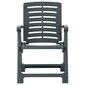 vidaXL Sodo kėdės, 2vnt., žalios spalvos, plastikas kaina ir informacija | Lauko kėdės, foteliai, pufai | pigu.lt
