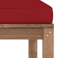 vidaXL Sodo pakoja su vyno raudona pagalvėle (316187+315085) kaina ir informacija | Lauko kėdės, foteliai, pufai | pigu.lt