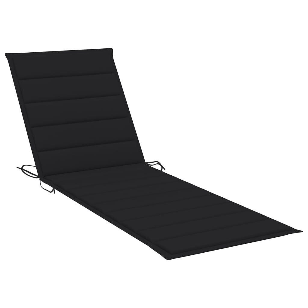 vidaXL Sodo saulės gultas su čiužinuku, akacijos medienos masyvas цена и информация | Gultai | pigu.lt