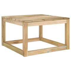 Sodo stalas iš palečių, 60x60x36,5 cm, rudas kaina ir informacija | Lauko stalai, staliukai | pigu.lt