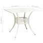 vidaXL Sodo staliukas, baltos spalvos, 90x90x73cm, lietas aliuminis kaina ir informacija | Lauko stalai, staliukai | pigu.lt