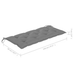 Sodo suoliukas su pagalvėle, 120x60x89cm kaina ir informacija | Lauko suolai | pigu.lt