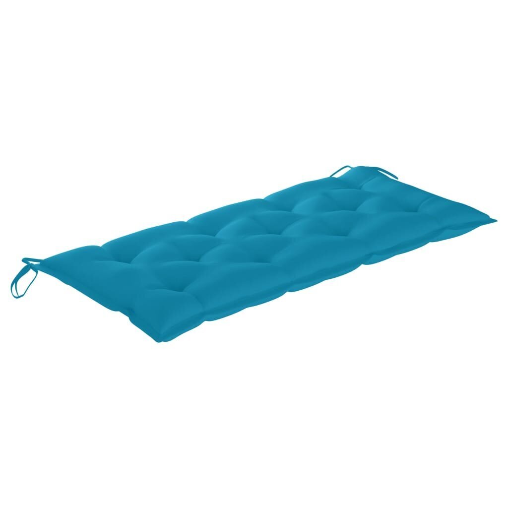 vidaXL Sodo suoliukas su pagalvėle, 120cm, bambukas (41504+314948) kaina ir informacija | Lauko suolai | pigu.lt