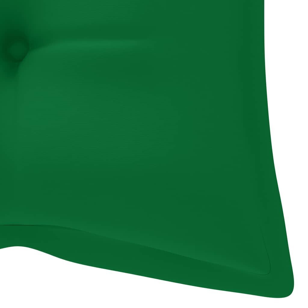 vidaXL Sodo suoliukas su pagalvėle, 120cm, bambukas (41504+314949) цена и информация | Lauko suolai | pigu.lt